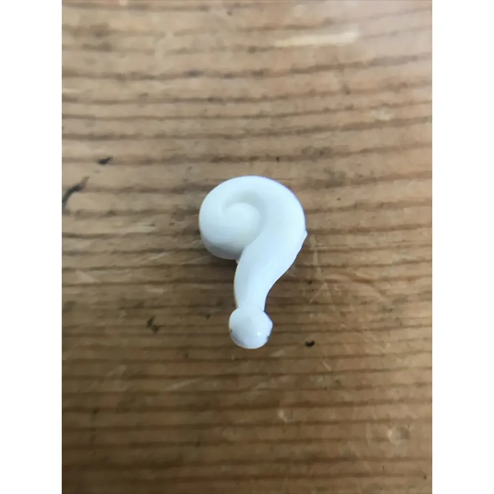 Vintage Set Lot 4 60s 70s Riddler Question Mark Mod White Plastic Buttons 2.5cm